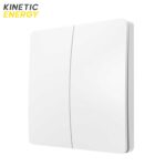Intrerupator fara fire si fara baterie cu 2 butoane, alb, Kinetic Energy