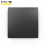 Intrerupator dublu Wireless Kinetic Energy, Negru - imagine 2